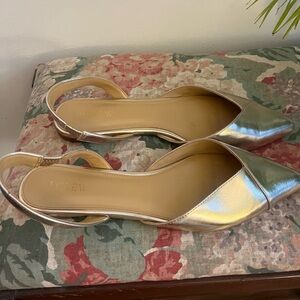 J. Crew Metallic Gold Slingback Flats